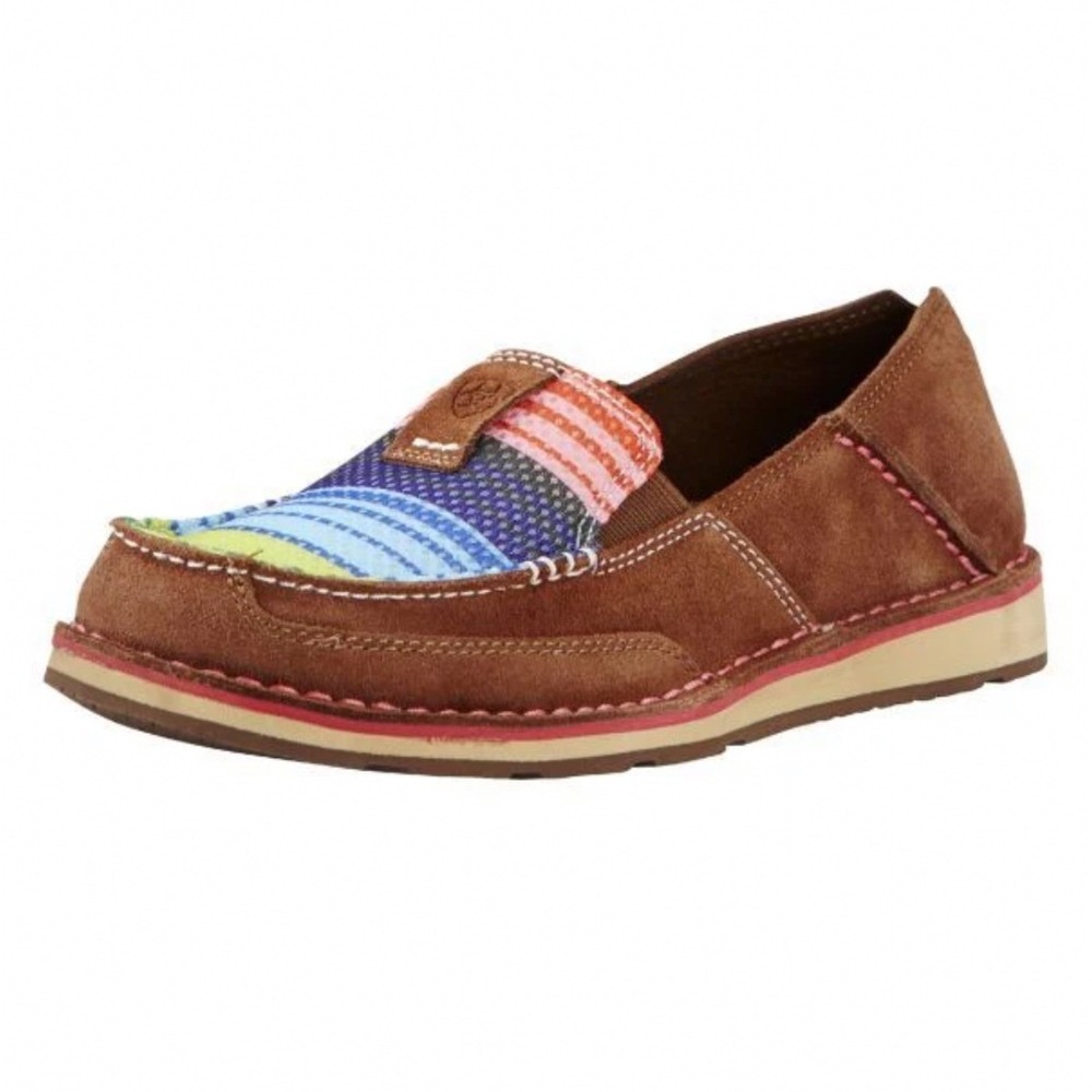 Ariat Cruiser Shoes 6B Brown Serape‎ Mesh Suede New Slip On Loafers 10018587